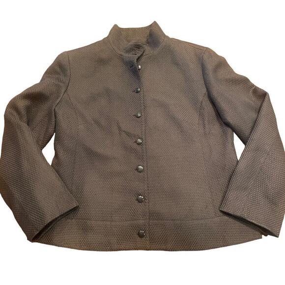Lafayette 148 New York Brown Linen/Cotton Blend Blazer - Picture 8 of 15